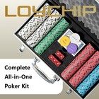 300-piece Poker Set  11 5g Casino Poker Chips  2 Playing Cards  Dealer blind    