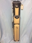 Vincitore Black   Beige Genuine Leather Pool Cue Case For 2 Butts 4 Shafts 2x4