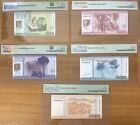 Chile Set 5  1000-5000 10k 20k Pesos 2016-2021 P 161- P 165 Gem Unc Pmg 66 Epq