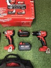 Milwaukee M18 Compact Brushless 2 Tool Combo Kit  2  Batteries   Charger