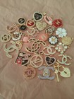 Lot Of 28 Stamped  Button Zipper Pull  Designer Button Gucci Dior Chanel Charm 