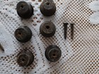 6  Vintage Antique Treadle Sewing Machine Wood Drawer Pulls
