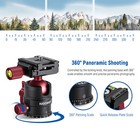 Neewer 360   Rotating Panoramic Ball Tripod Head With 1 4   Quick Shoe Plate