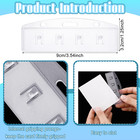 Outus 5 Pcs Swipe Badge Holder Horizontal Half Card Frosted Rigid Clear Plastic 