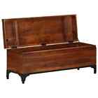 Storage Trunk Brown Solid Acacia Wood Large Storage Trunk Vidaxl