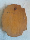 Vintage Thanksgiving Pilgrim Wall Plaque Decor Hand Painted Primitive Crazing