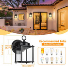 Outdoor Wall Lantern  Exterior Waterproof Wall Sconce Light Fixtures  2 Pack