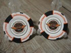 Genuine Harley Davidson Emblem Poker Chip - St Thomas Usvi - White   Black