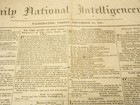 1827 Daily National Intelligencer Newspaper Lot Of 30 - Washington - Np 4259