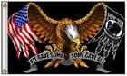 Usa - 3 x5  Eagle Flag With Flag pow Wings  usa Proud  Indoor Outdoor Yard Flag