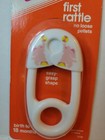 Vintage 80s Baby Toy Rattle Teether The First Years Pink Elephant New