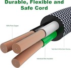 6ft Computer Power Cord  1 Pack   3 Prong Nylon Braided Replacement Power Cable