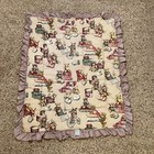 Vtg Lambs   Ivy Quilted Baby Crib Comforter Toddler Bed Blanket Teddy Bears