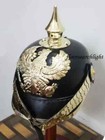 Pickelhaube German Helmet Prussian Leather Wwi W  Enlist Spike Chin Scale 