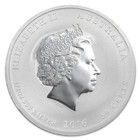 2016 Australia Year Of The Monkey Perth 1 2 Oz 999 Fine Silver Coin - In Capsule