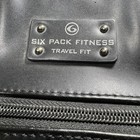 Six Pack Fitness Travel Fit Faux Leather Meal Pack Removable Container Black Bag