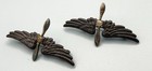 Wwi Early 1917 French Made Army Air Service Pilot Wings Insignia Pins Set Rare