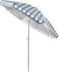 6 Ft Outdoor Patio  Beach Umbrella Upf 50  Protection  8 Ribs  Push Button Tilt