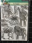New Penny Black Rubber Stamp Set Be Happy Friendship Free Usa Ship