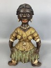 Pair Of 19th Century Original Paint Black Americana Fireplace Andirons