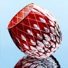 Red 11oz Crystal Edo Kiriko Whiskey Glass Handmade Crafts For Scotch Bourbon
