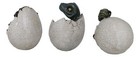 Jurassic Velociraptor And T-rex Breaking Out Of Egg Dinosaur Figurine Set Of 3
