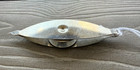 Vintage Silver Tone Metal Tatting Shuttle Removable Bobbin Integrated Hook Tool 