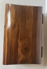 Solid Teak Wood Danish Mid Century Modern  Jewelry Box  Mirror  tray 11 X 7 Inch
