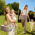 Baby Diaper Caddy Organizer  Portable Nursery Storage Basket With Compartment   
