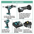 Makita 18v Lxt Hammer Drill Driver W  Impact Driver   Multi-tool Bundle New