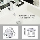 6 Pack Sink Overflow Ring  Bathroom Ring Cover  Plastic Silver 