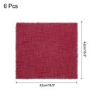 6pcs Cloth Napkins 16 5x16 5 Inches Cotton Linen Napkins With Fringe Wine Red
