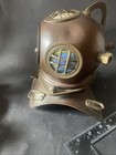 Scuba Diver Copper   Brass Replica Helmet Vintage 7  Steam Punk Maritime Decor
