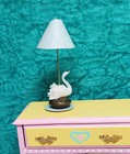 Miniature Dollhouse Furniture Swan Lamp