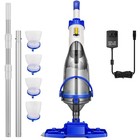 Cordless Rechargeable Pool Vacuum Handheld Cleaner W  Telescopic Pole 60min Ipx8