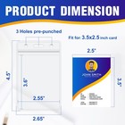 10pack Vertical Id Badge Holder - Extra Thick Clear Vertical  10 Packs 