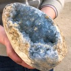 18 08lb Natural Blue Celestite Geode Quartz Crystal Mineral Specimen Healing