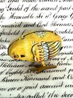 Antique Vintage Germany Tin Litho Toy Wind Up Yellow Easter Chick  no Key 