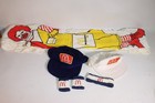 Vtg Lot Mcdonalds Bath Beach Towel  Felt Hat  White Hat  Wrist   Head Band Rare