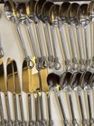 100 Pcs Gourmet Settings Stainless Steel Flatware Set Twist And Shout Pattern