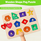 Montessori Toys For Toddlers 1  2  3 Year Old  Wooden Shape Learning Puzzles For