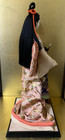 Vintage Japanese Oyama Doll Kimono Geisha Maiko Fan Display Figurine