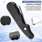 Lace Tightener 4 Pieces Folding Shoe Lace Puller Stainless Hockey Lace Tighte   
