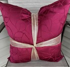 Square Decorative Throw Pillow  Textured Fabric