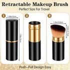 2 Pcs Retractable Kabuki Makeup Brush Portable Blush Kabuki Brush Travel Face Fl