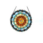 Stained Glass Tiffany Style Hanging Window Panel Suncatcher Victorian Design