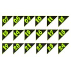 Car Dealer Windshield Oval Model Year Auto Angle Stickers  2 Digit  Green black