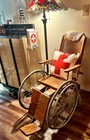 Antique Wood And Cane Wheelchair Medical Collectible Steampunk Decor