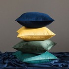 New Velvet Piped Solid Cushion Cover Pillow Case Home Sofa Bed Decor 18  20  24 