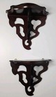 Vintage Mahogany Wall Mounted Sconce Shelves